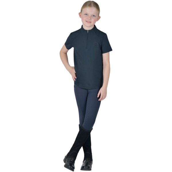 2025 Dublin Junior 1/4 Rits Korte Mouw Top 1028859 - Navy